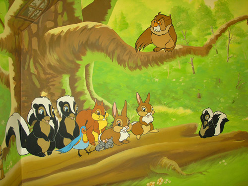 bambi wall mural
